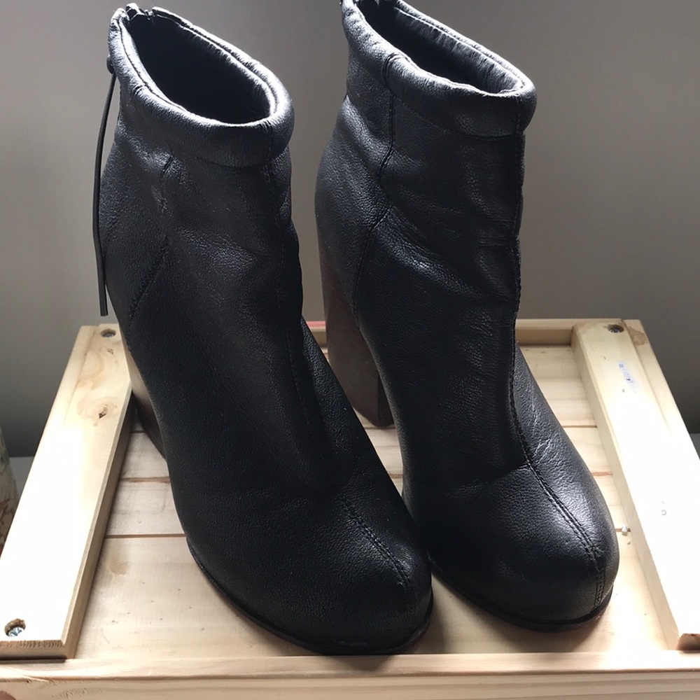 JEFFREY CAMPBELL black leather boots size 37